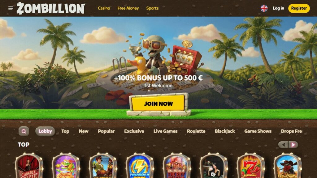 review over het casino zonder cruks van zombillion nederland